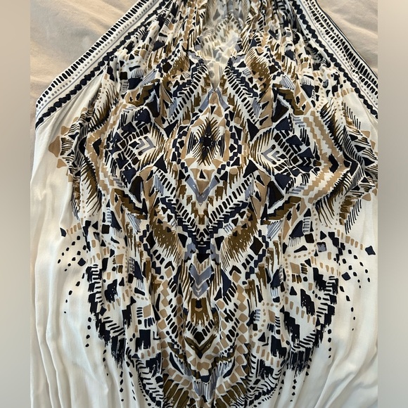 Hale Bob Geometric Print Halter Dress - Picture 4 of 9